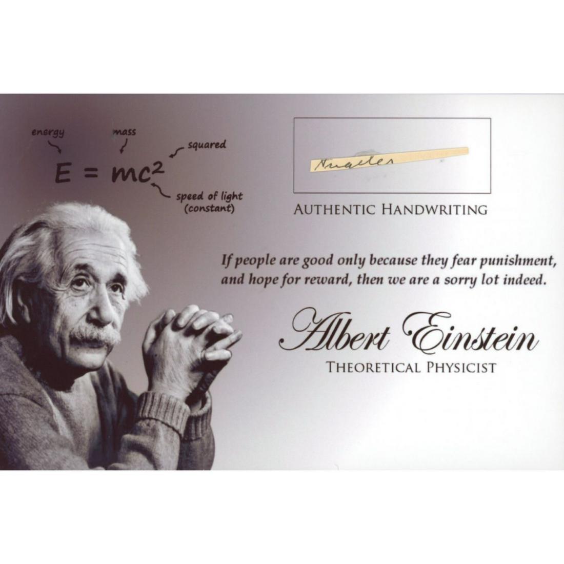 Albert Einstein Hand-Written Word (JSA LOA) (1 of 2)