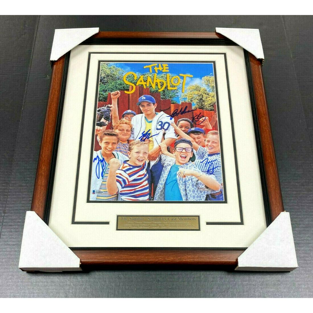 THE SANDLOT MOVIE 11X14 FRAMED PHOTO AUTOGRAPHED SIGNED BY 6 CAST MEMBERS BAS (1 of 1)