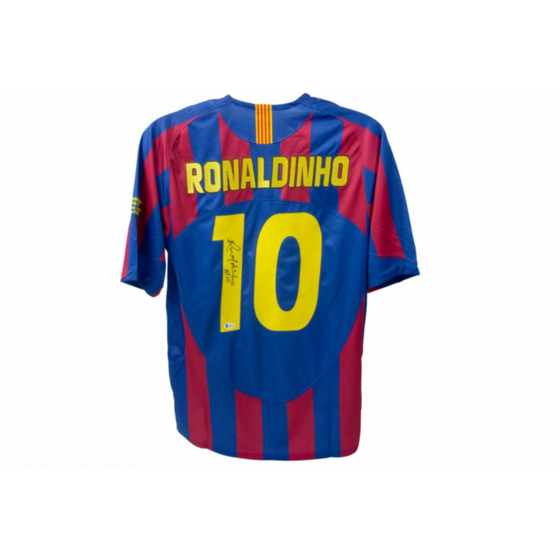 Ronaldinho Signed Barcelona Jersey Inscribed "Rio" (Beckett) (1 of 2)