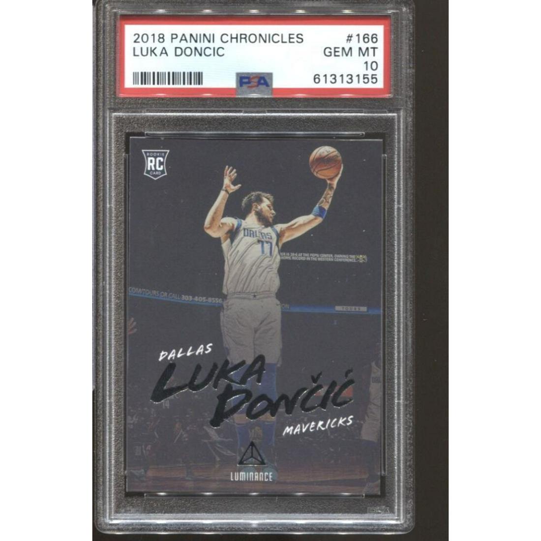 2018-19 Luka Doncic Luminance #166 RC Rookie PSA 10 GEM Mint Dallas Mavericks (1 of 1)