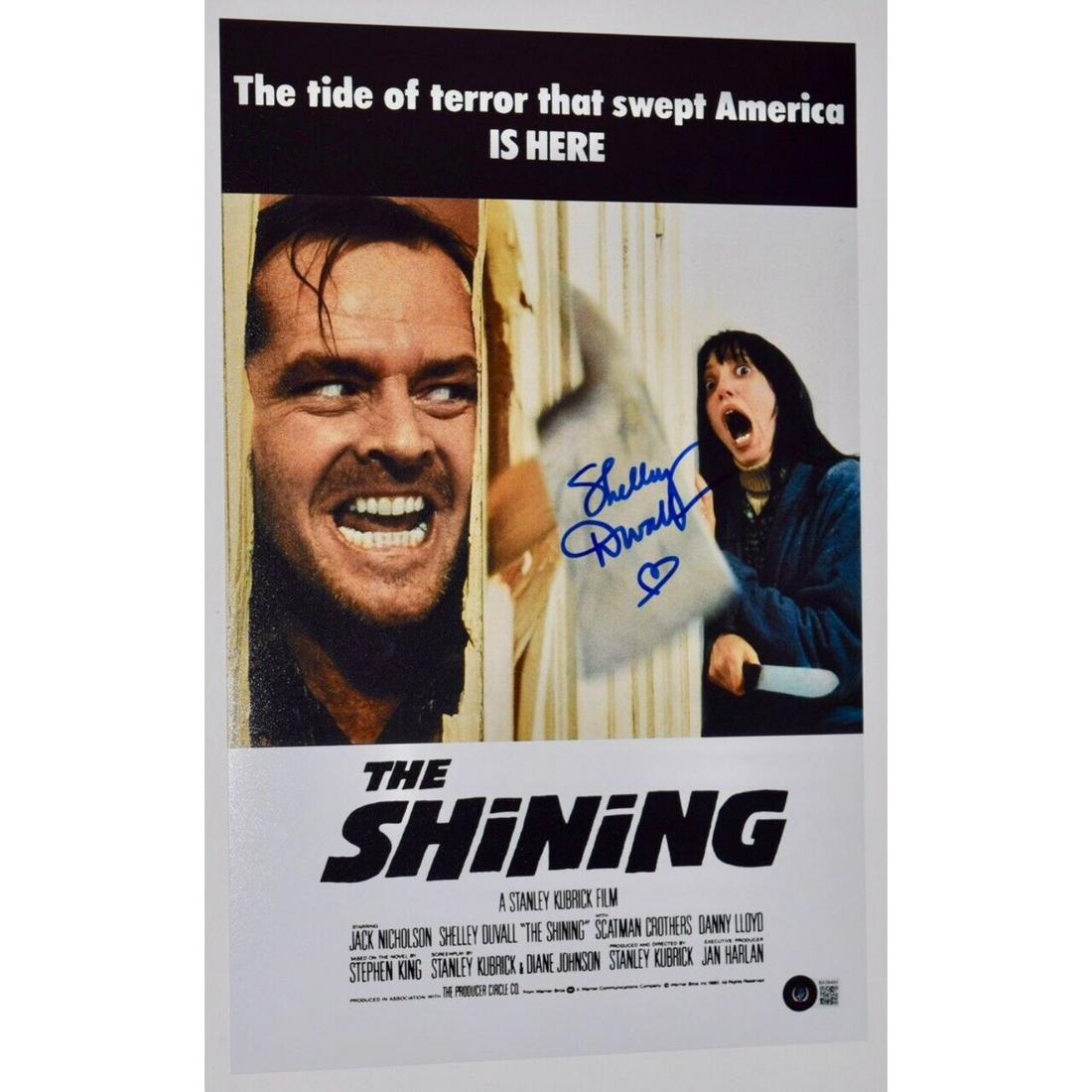Shelley Duvall Signed The Shining 11x17 Movie Poster Photo (BAS COA): Shelley Duvall Signed The Shining 11x17 Movie Poster Photo (BAS COA)