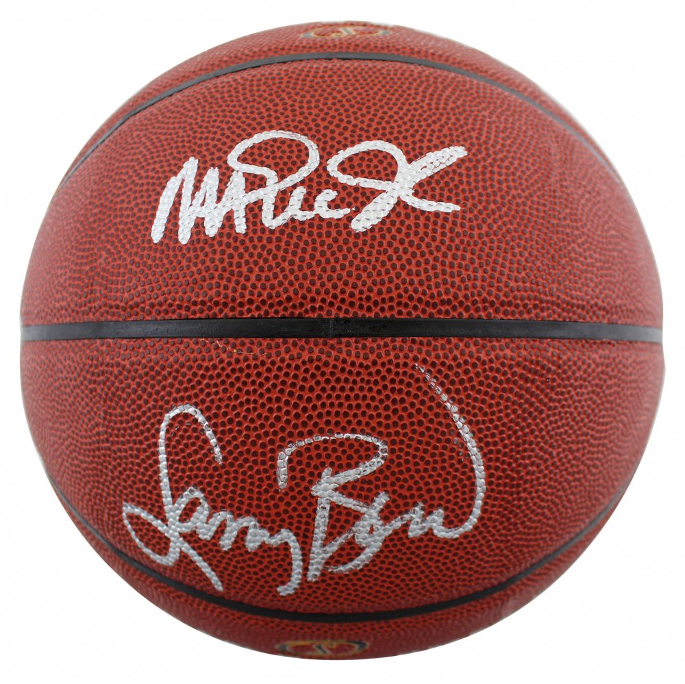 Magic Johnson & Larry Bird Signed NBA Basketball (Beckett) (1 of 2)
