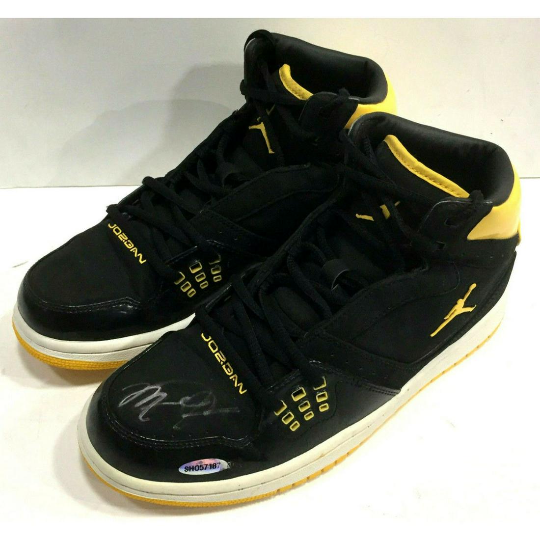 Michael Jordan 1 Flight Basketball Sneakers Signed Bulls HOF (UDA COA) (1 of 3)