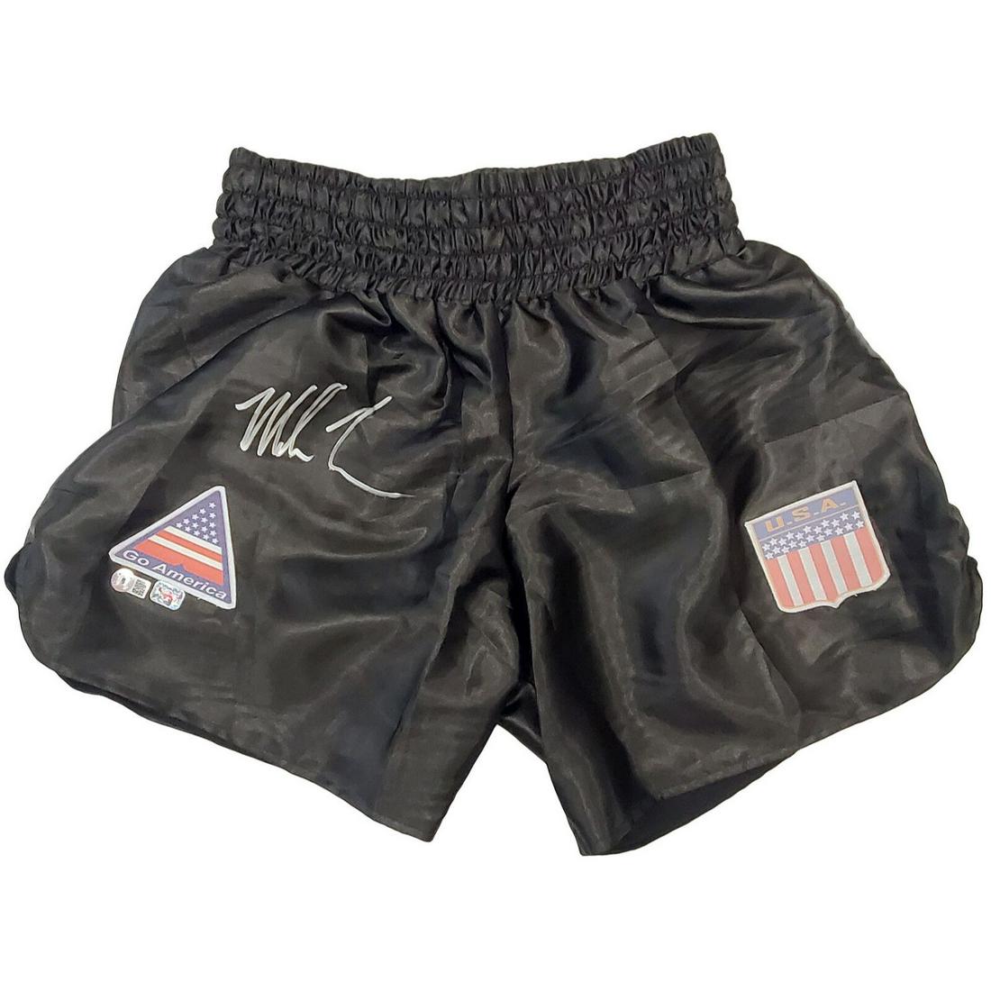 Mike Tyson Signed Boxing Trunks (BAS COA) (1 of 1)