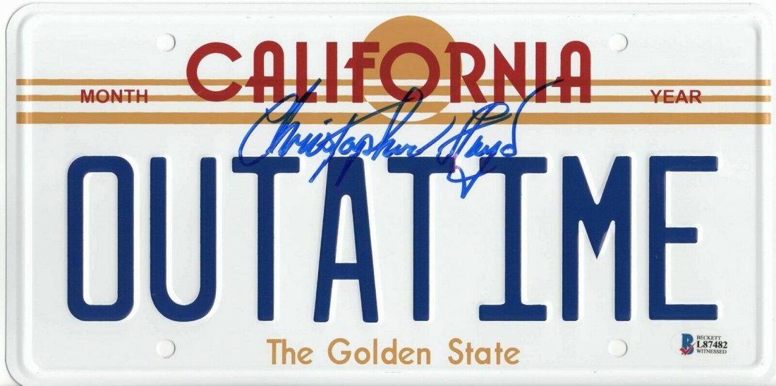 Christopher Lloyd Signed "Back to the Future" California License Plate (JSA COA) (1 of 1)