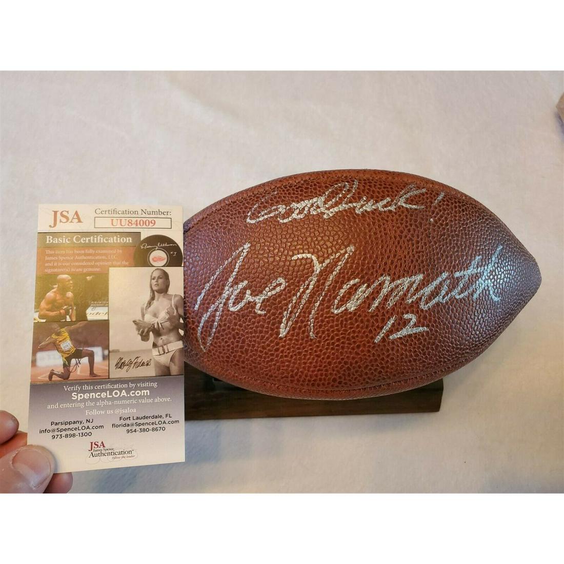 JOE NAMATH Signed Mini Football (JSA COA) (1 of 2)