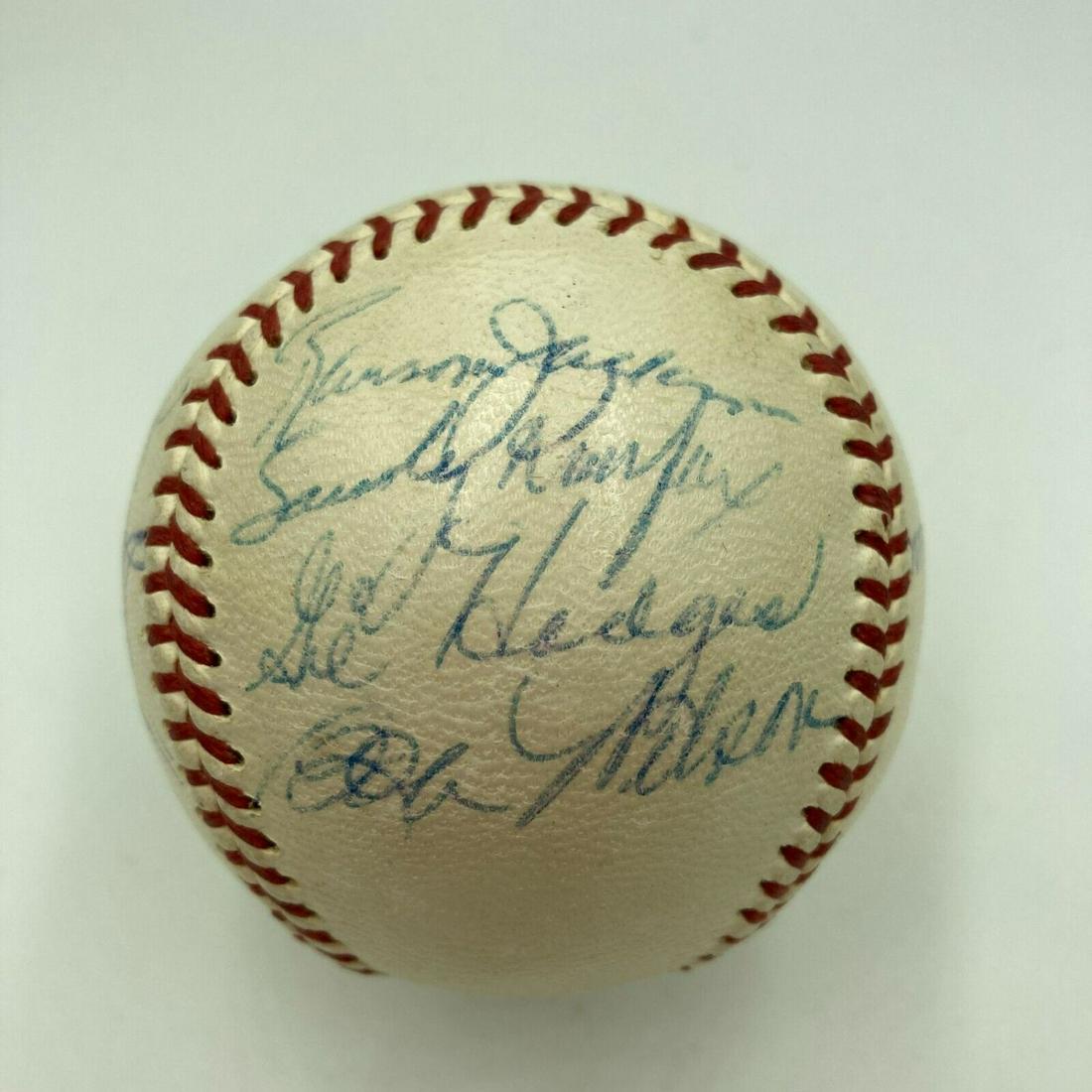 RARE 1957 Brooklyn Dodgers Team Signed Baseball Last Season Brooklyn Sandy Koufax (JSA LOA) (1 of 4)