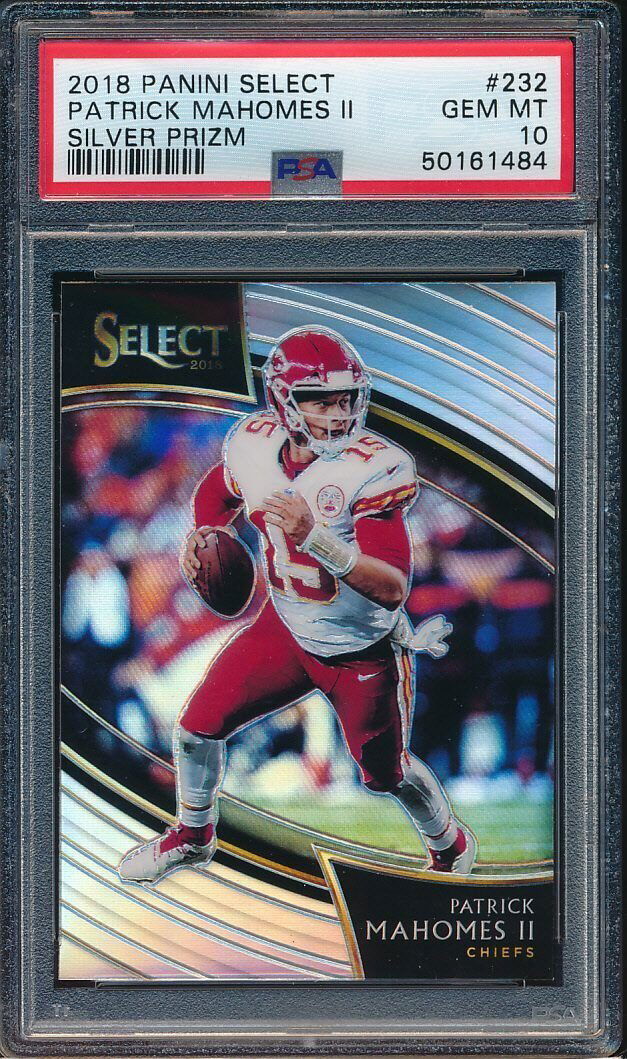 2018 Panini Select Silver Prizm #232 Patrick Mahomes II PSA 10 (1 of 2)