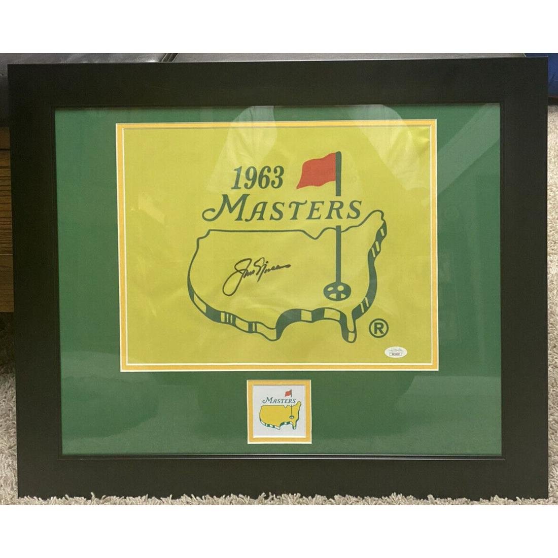 Jack Nicklaus Signed Masters Pin Flag 16x20 Display (JSA LOA) (1 of 2)