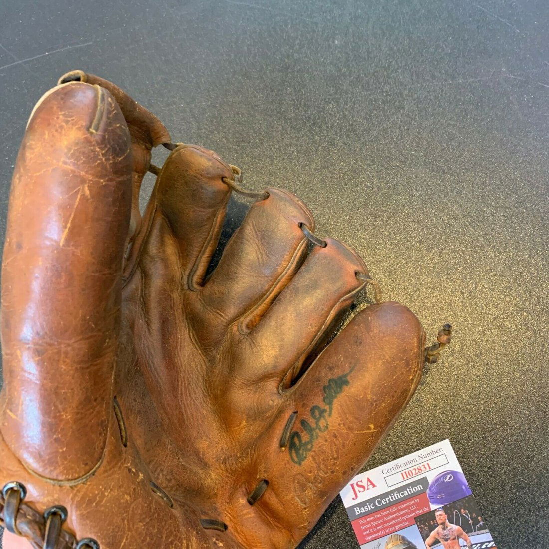 Bob Feller Signed Vintage 1940's Game Model Glove With JSA COA (1 of 1)