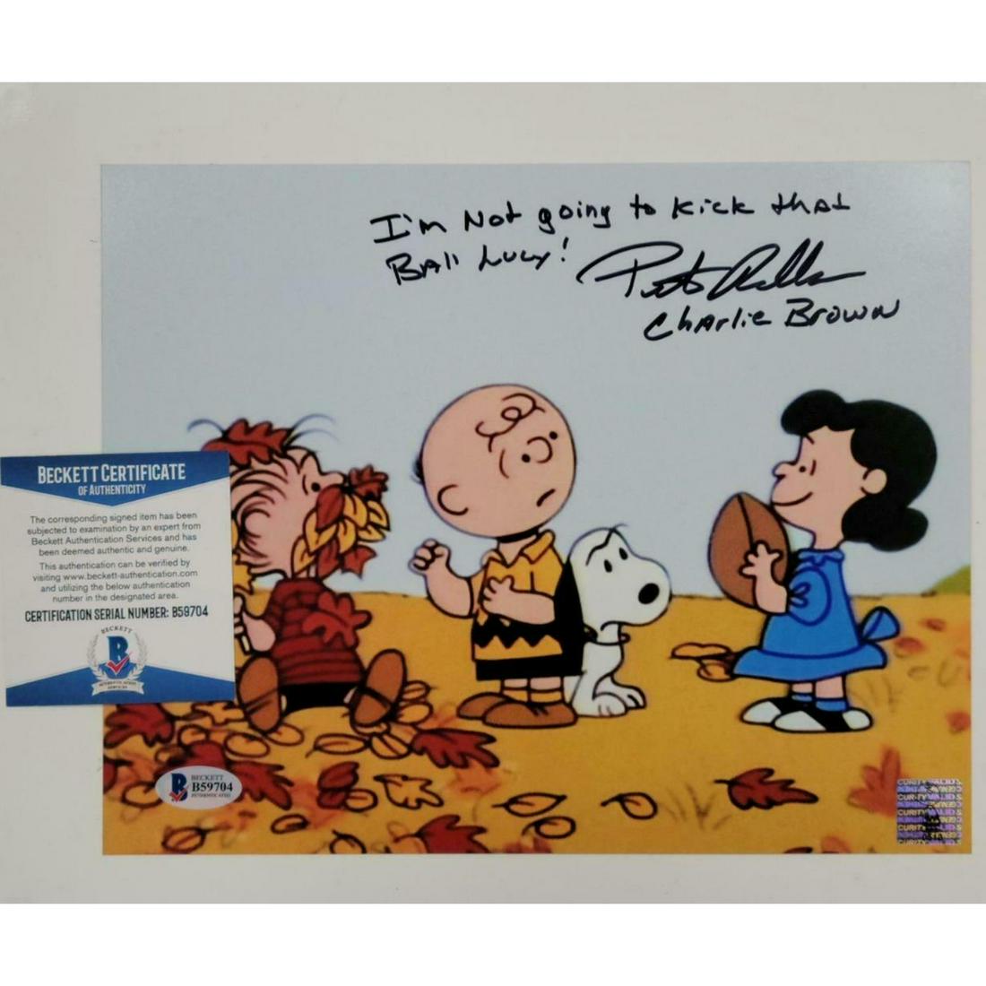 Peter Robbins signed 8x10 Photo + Quote Voice of Charlie Brown (BAS COA) (1 of 1)