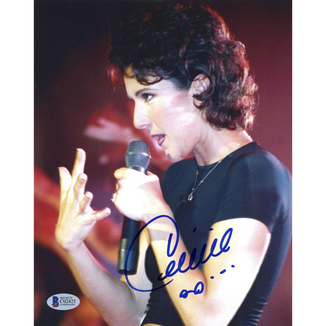 Celine Dion Signed 8x10 Photo Singing Hand Up (BAS COA) (1 of 1)