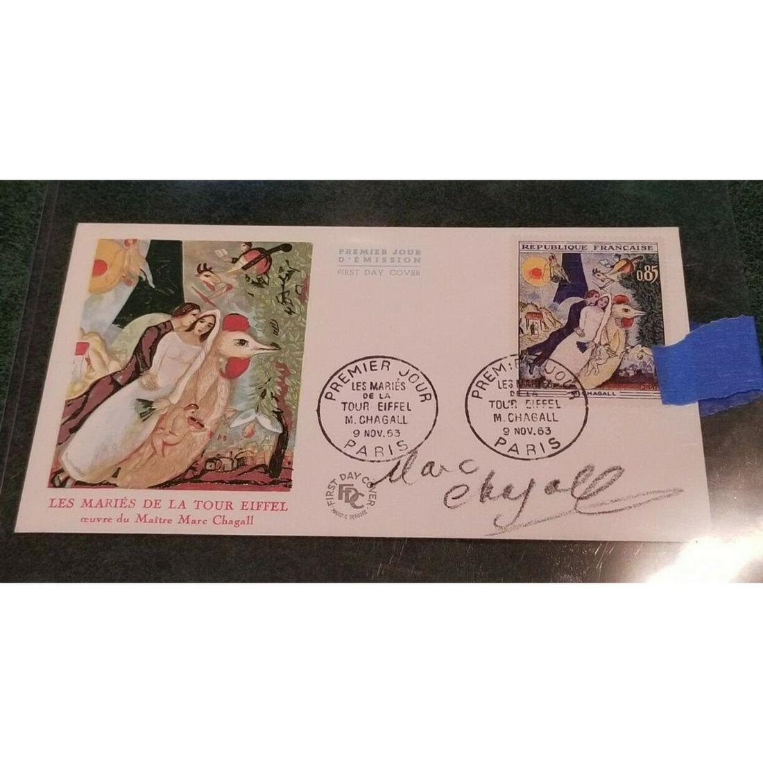 RARE Marc Chagall signed FDC envelope PSA DNA (1 of 2)