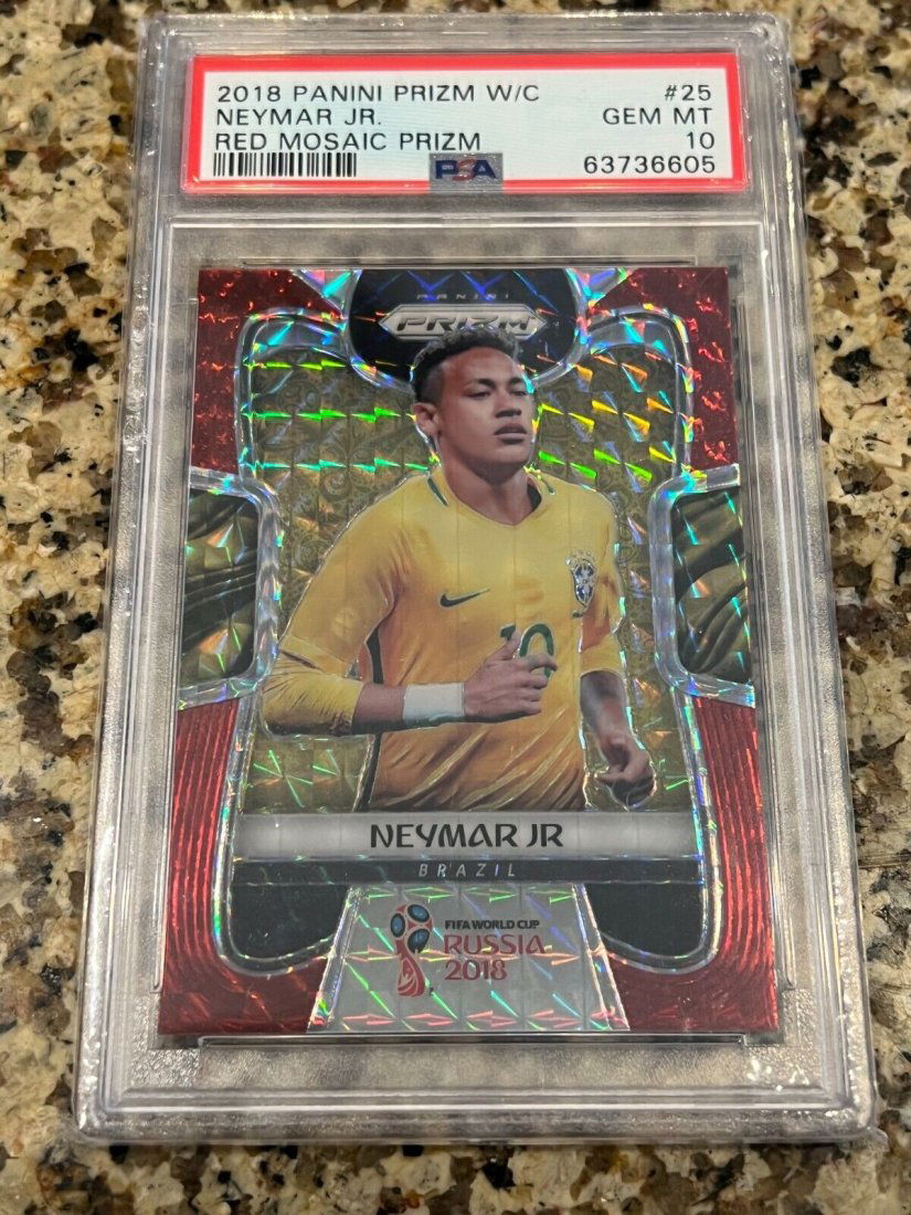 2018 Panini Prizm Neymar Jr Red Mosaic Prizm World Cup PSA 10 (1 of 1)