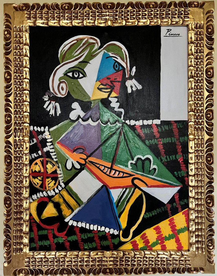 RARE PABLO PICASSO PAINTED, SIGNED AND STAMPED ART PEICE (1 of 3)