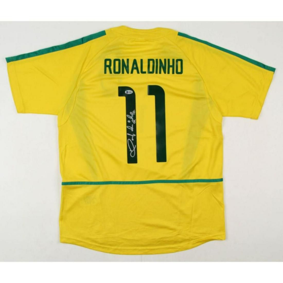 Ronaldinho Signed Jersey Inscribed "R10" (Beckett COA) (1 of 1)