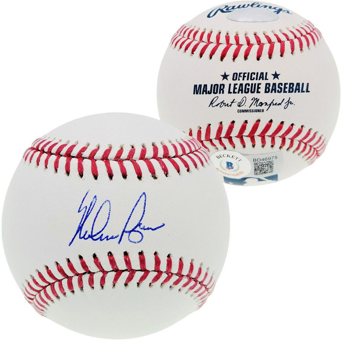NOLAN RYAN SIGNED OFFICIAL MLB BASEBALL TEXAS RANGERS (BAS COA) (1 of 1)