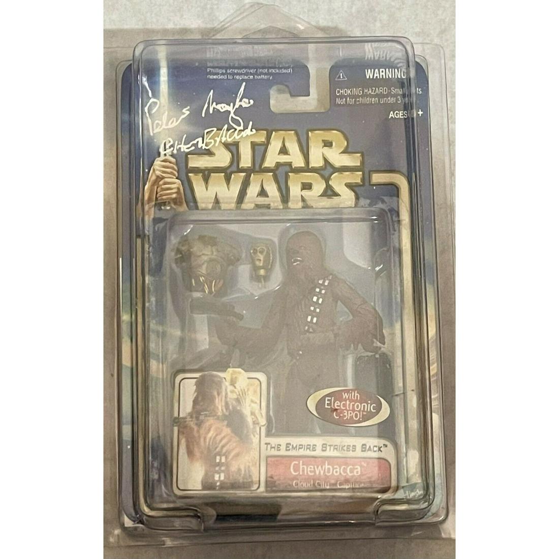Peter Mayhew signed Star Wars Chewbacca Figure In Case With Bend (JSA COA) (1 of 1)