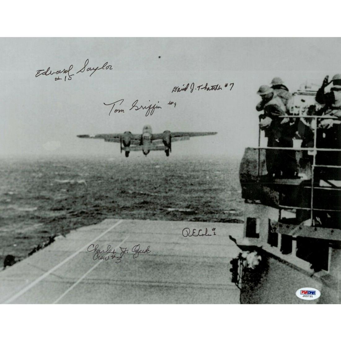 WWII DOOLITTLE RAIDERS MULTI SIGNED 11X14 PSA LOA (1 of 2)