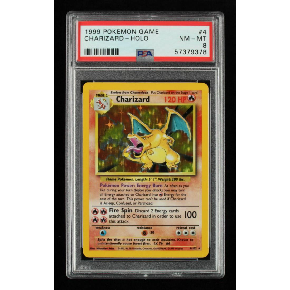 Charizard 1999 Pokemon Base Set Rare Unlimited #4 Holo R (PSA 8): Charizard 1999 Pokemon Base Set Rare Unlimited #4 Holo R (PSA 8)