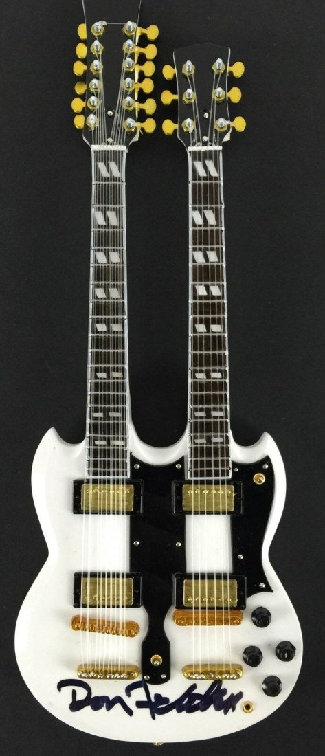 The Eagles Don Felder Signed Mini Guitar (BAS COA): The Eagles Don Felder Signed Mini Guitar (BAS COA)