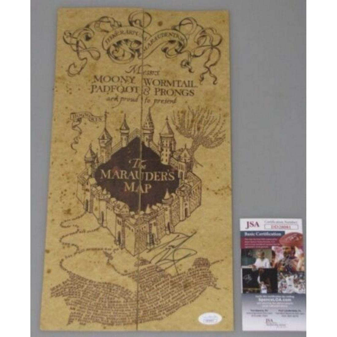 DANIEL RADCLIFFE Signed MARAUDERS MAP (JSA COA) (1 of 2)