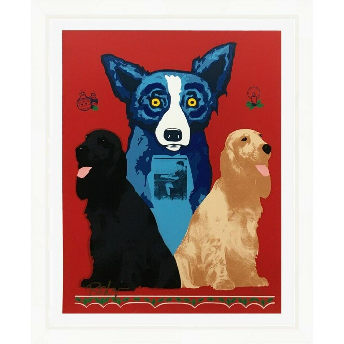 RARE GEORGE RODRIGUE "GEORGE'S SWEET INSPIRATIONS" SIGNED & FRAMED PRINT (22"X17.5") (1 of 1)