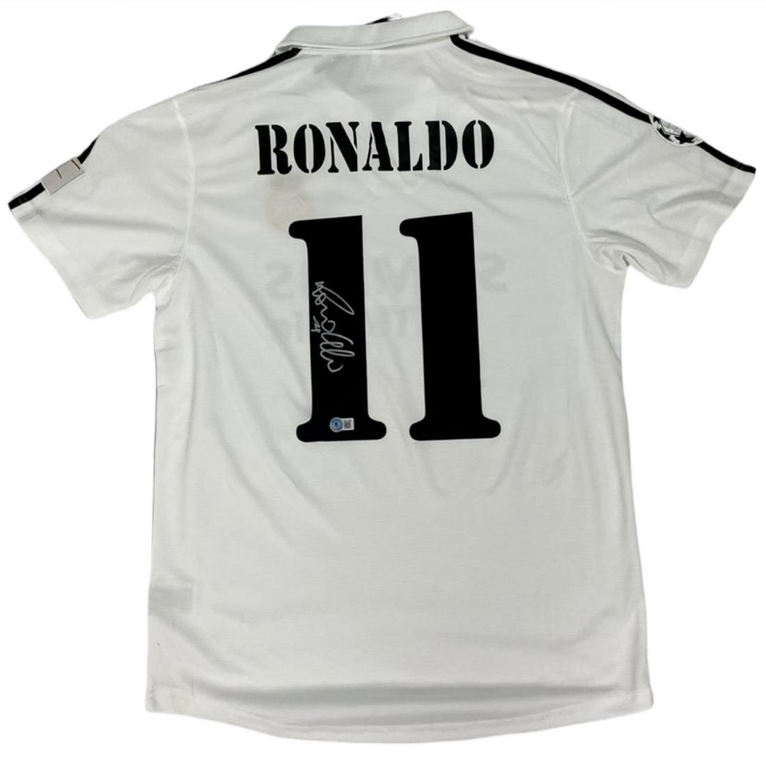 Ronaldo Nazario Signed Real Madrid 2001-2002 Home Jersey (Beckett COA) (1 of 2)
