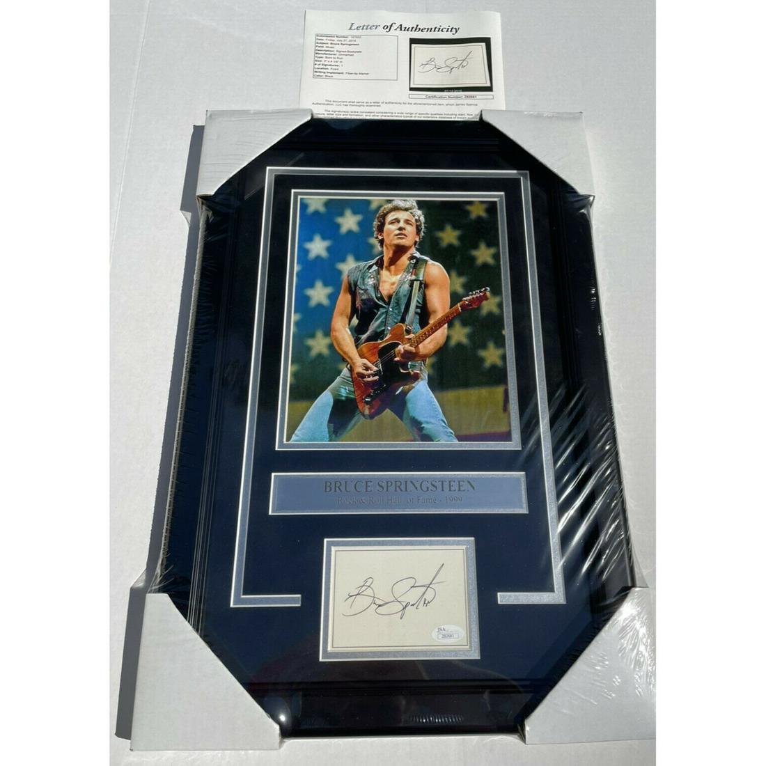 Bruce Springsteen Signed Framed Cut 8x10 Photo JSA LOA The Boss Born In The USA (1 of 2)