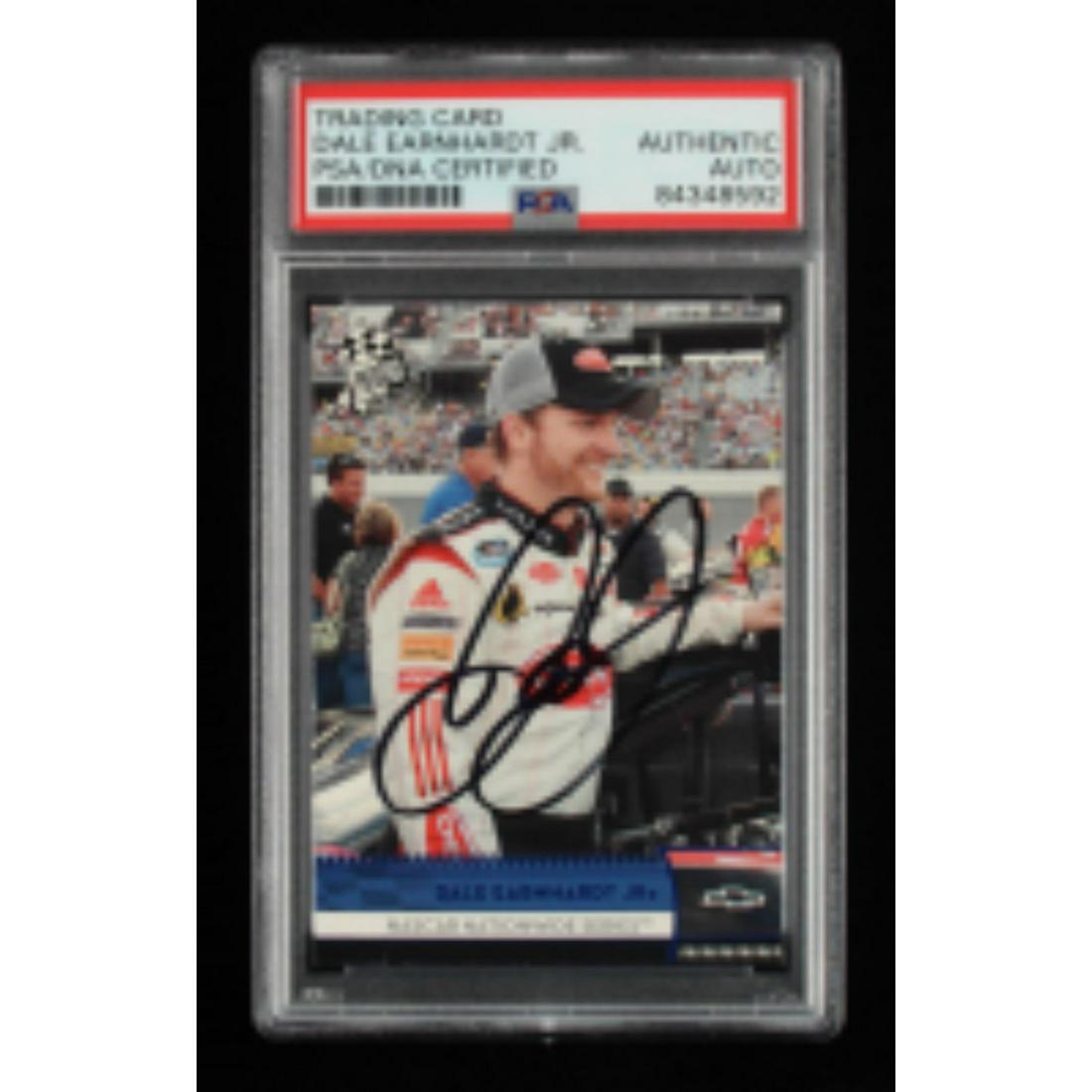 Dale Earnhardt Jr. Signed 2009 Press Pass Blue #42 (PSA Encapsulated): Dale Earnhardt Jr. Signed 2009 Press Pass Blue #42 (PSA Encapsulated)