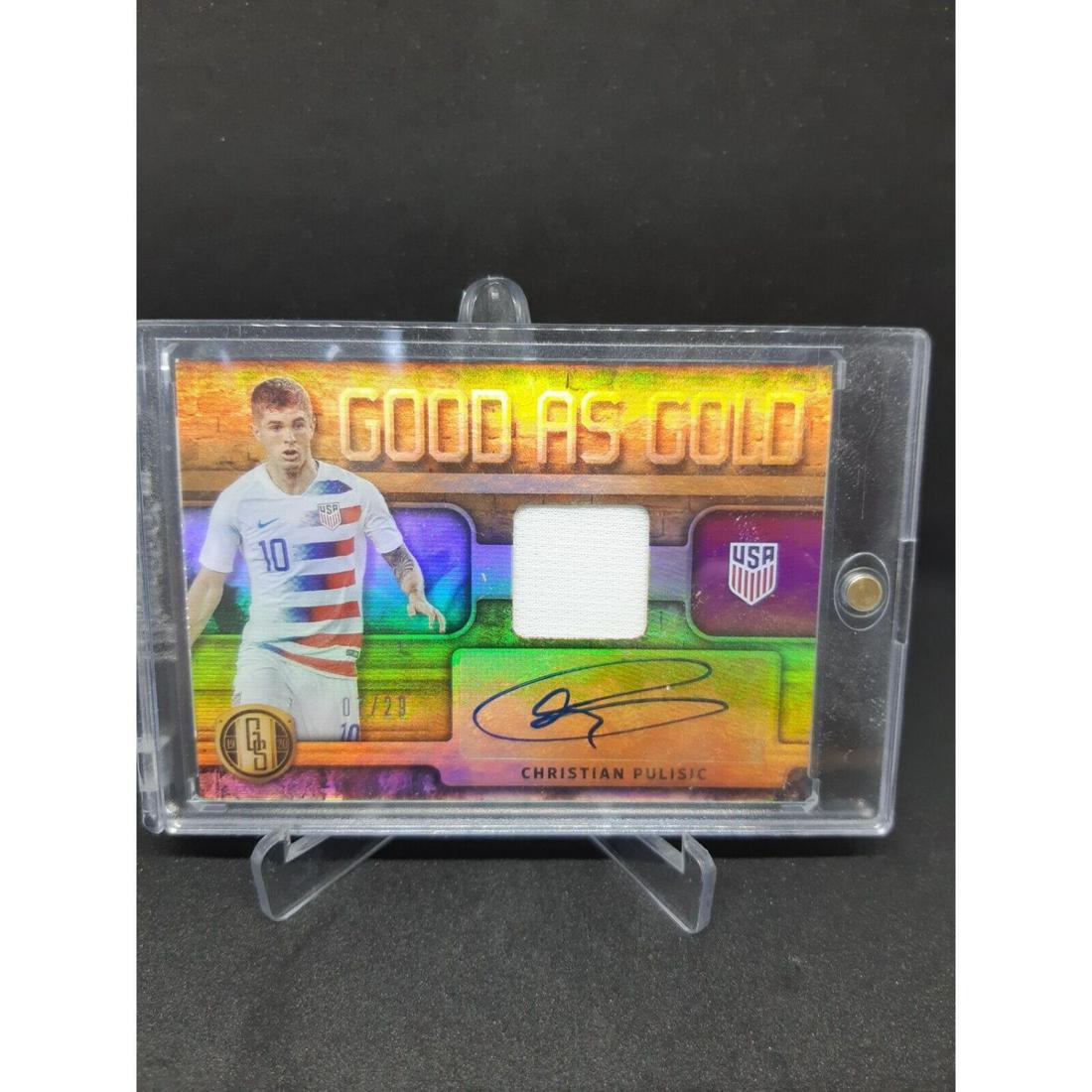 Christian Pulisic 2019-20 Panini Gold Standard Soccer /29 Jersey Auto (1 of 2)