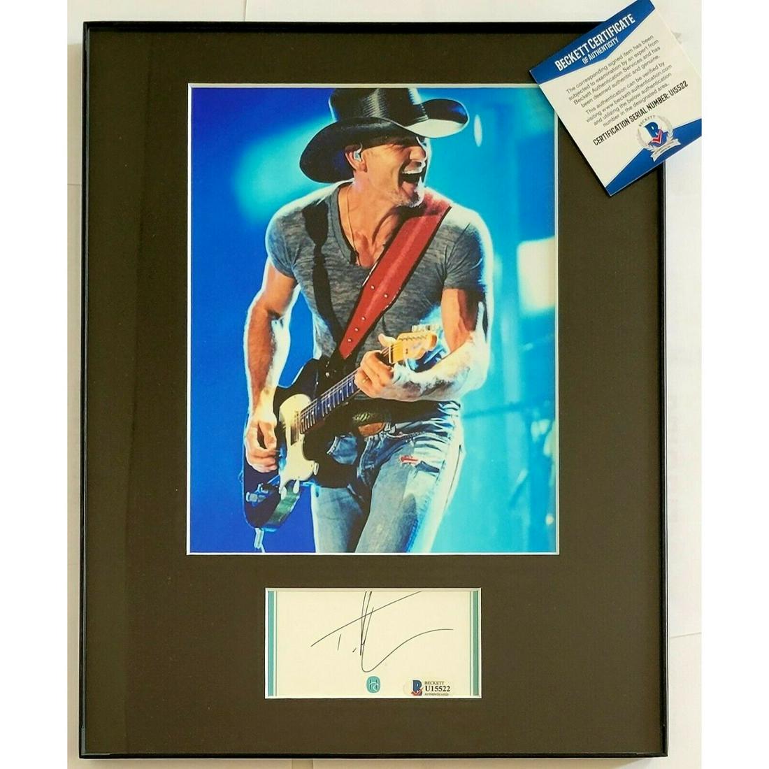 TIM MCGRAW SIGNED BAS COA BECKETT AUTOGRAPHED COUNTRY MUSIC SINGER (1 of 1)