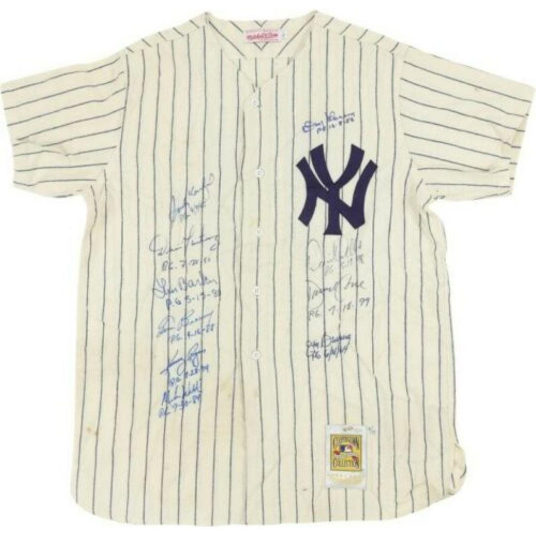 RARE Perfect Game Pitchers Signed Jersey 10 Sigs With Sandy Koufax (JSA LOA): RARE Perfect Game Pitchers Signed Jersey 10 Sigs With Sandy Koufax (JSA LOA)