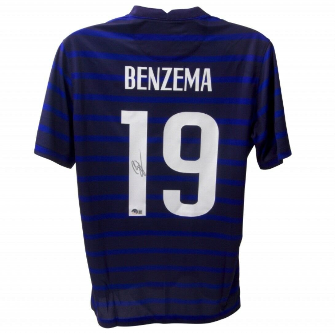 Karim Benzema Signed Autographed France National Jersey Beckett Authenticated: Karim Benzema Signed Autographed France National Jersey Beckett Authenticated