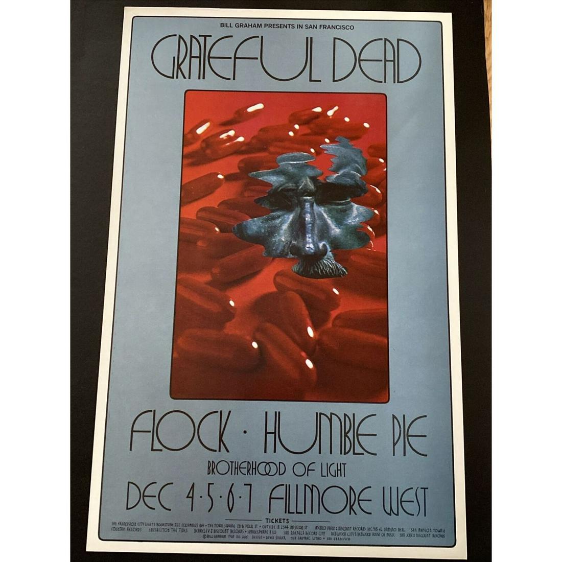 1969 Grateful Dead Humble Pie Fillmore West Original Concert Poster (14X20): 1969 Grateful Dead Humble Pie Fillmore West Original Concert Poster (14X20)