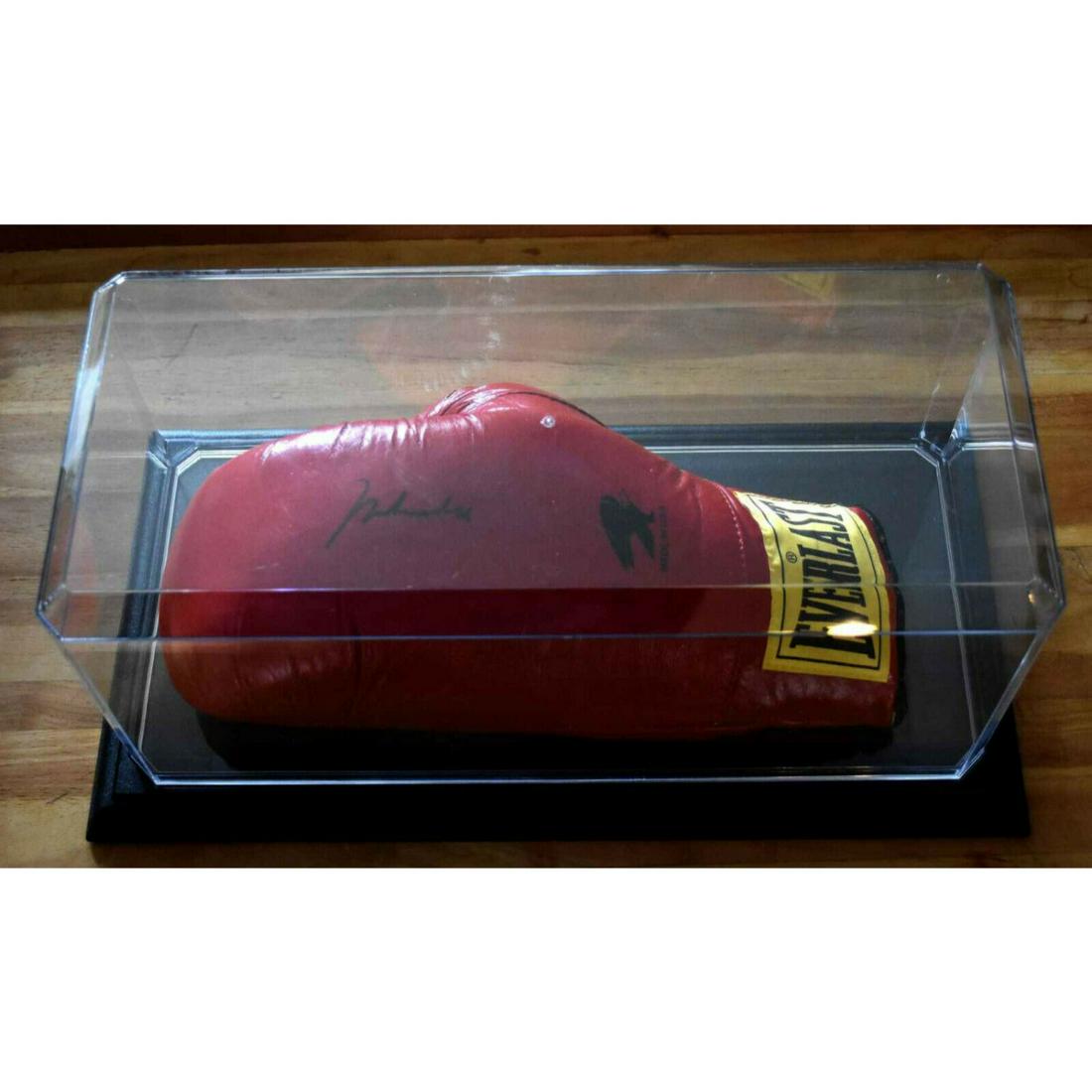 Muhammad Ali Signed Everlast Boxing Glove Encased (JSA COA): Muhammad Ali Signed Everlast Boxing Glove Encased (JSA COA)