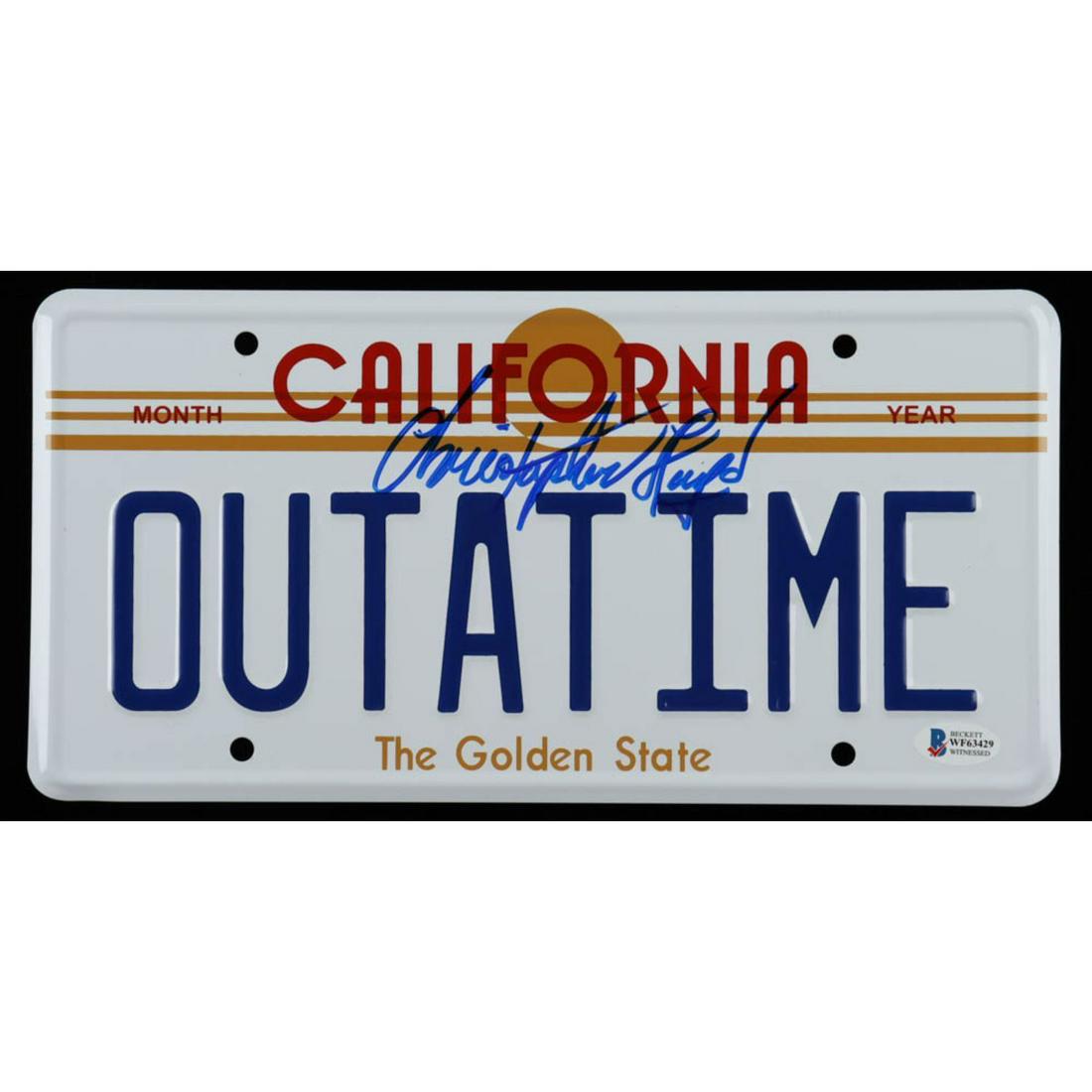 Christopher Lloyd Signed "Back to the Future" California License Plate (Beckett COA) (1 of 1)