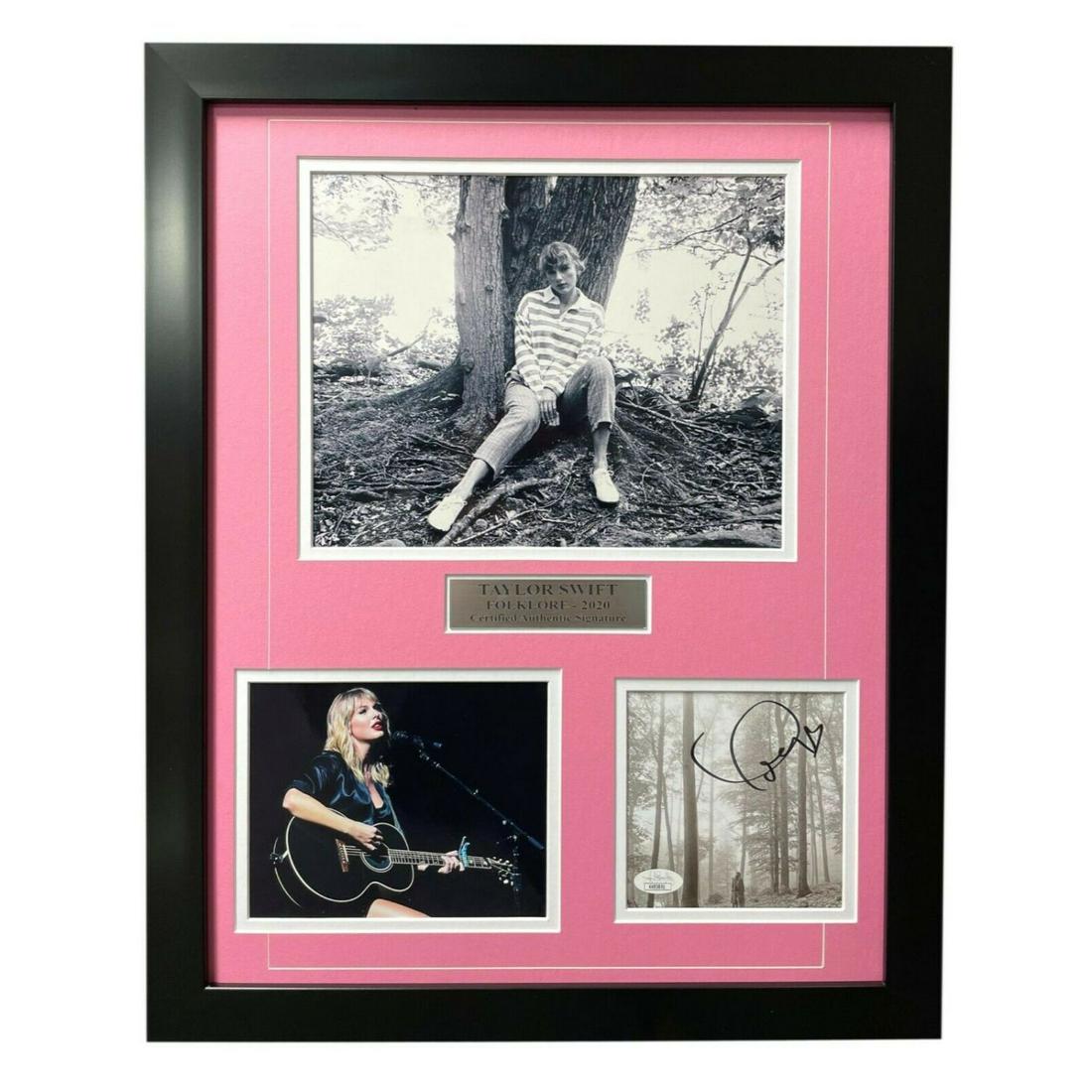 Taylor Swift Signed Folklore CD Cover Framed Album JSA COA (1 of 1)