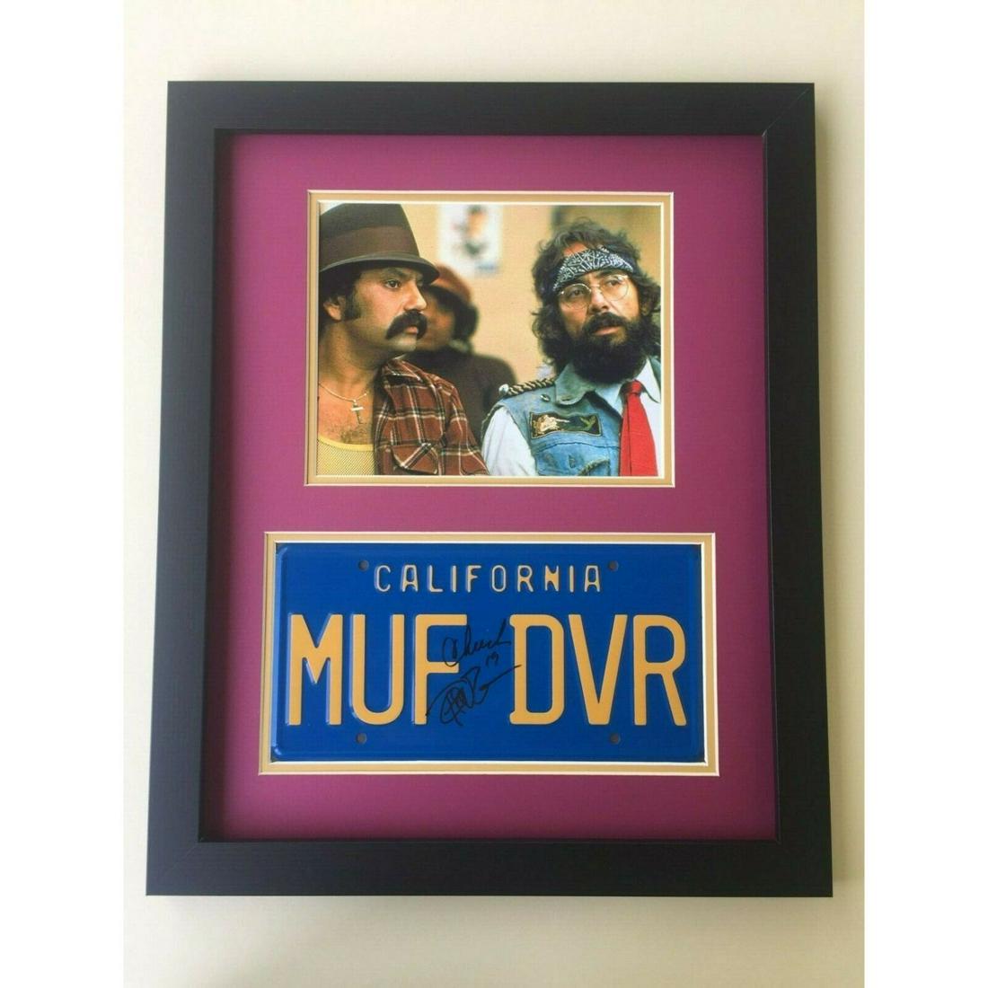 CHEECH & CHONG Signed MUF DVR LICENSE PLATE FRAMED Display (1 of 1)