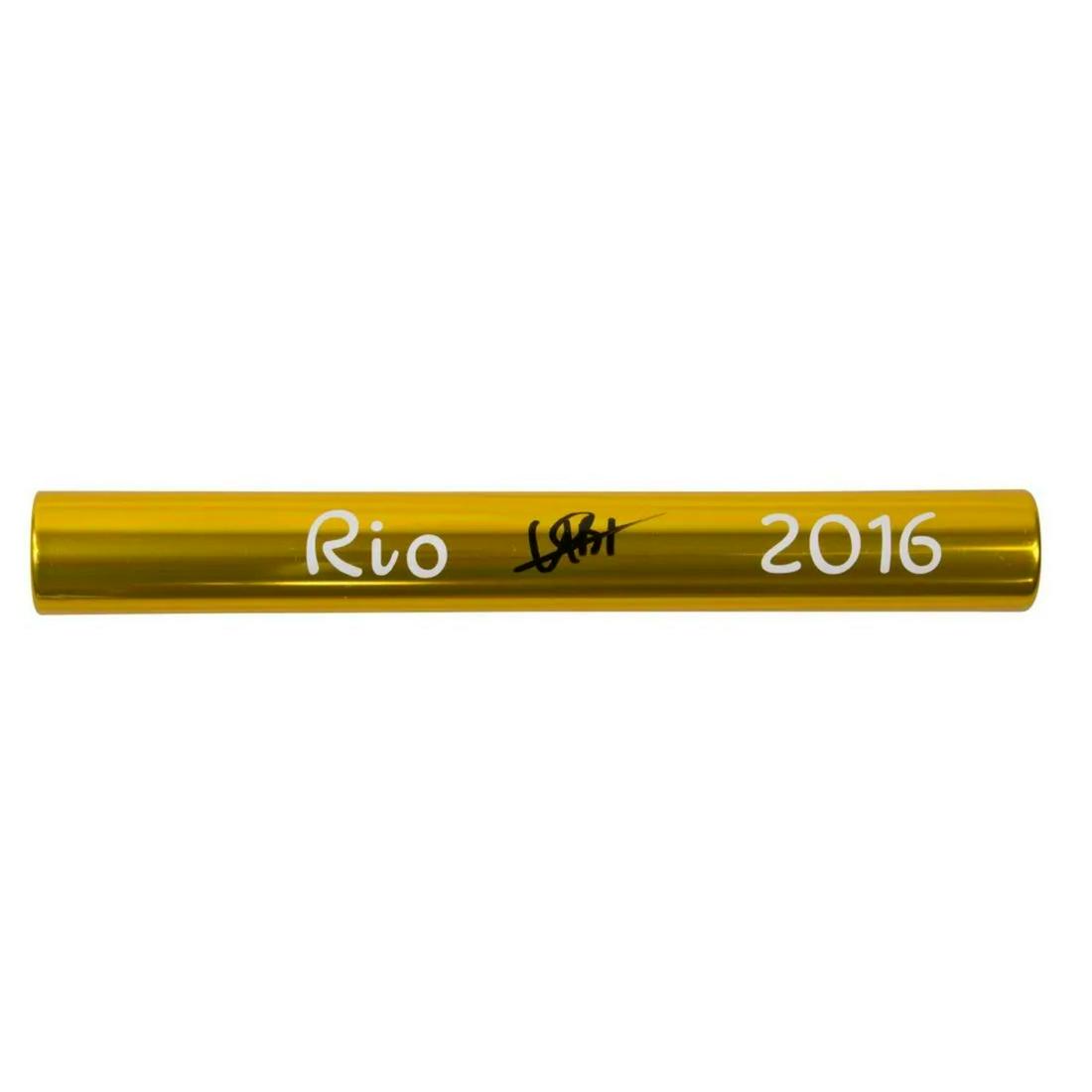 Usain Bolt Signed Gold Baton Rio 2016 Beckett COA (1 of 1)