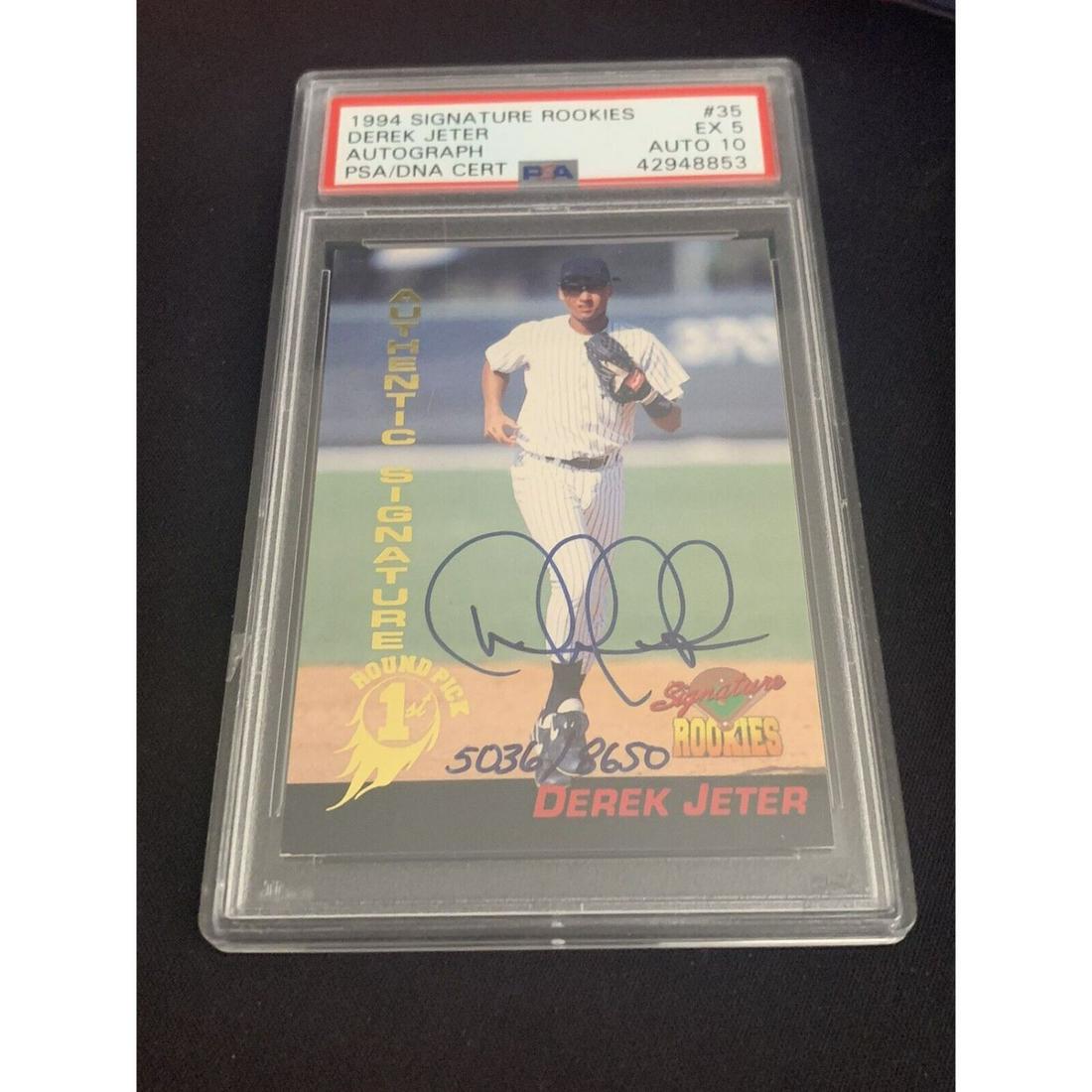 1994 Signature Rookies Rookie Derek Jeter PSA Auto 10 (1 of 2)