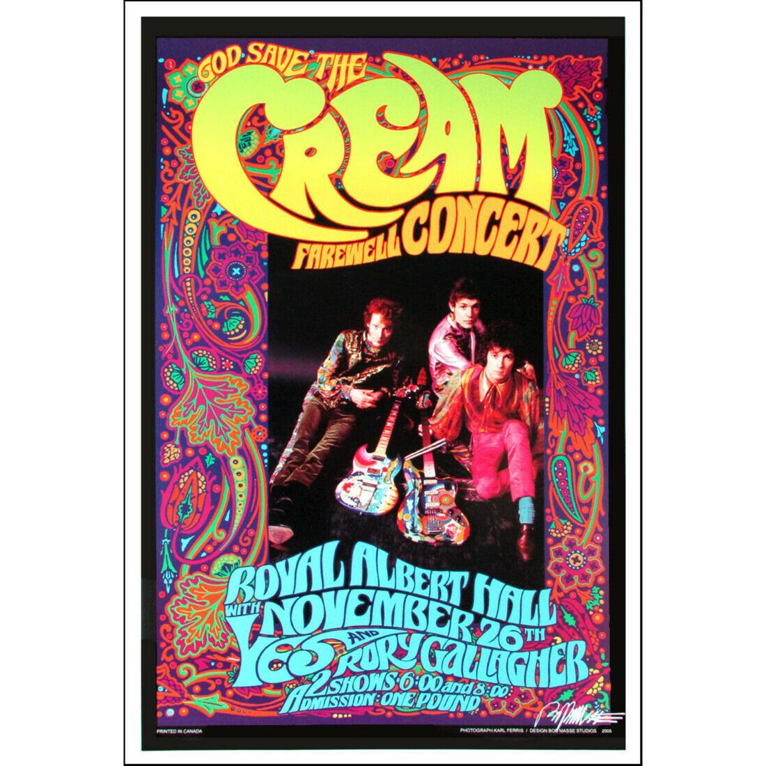 Cream Farewell Concert Poster Bob Masse Karl Ferris (Signed by Masse) (1 of 1)