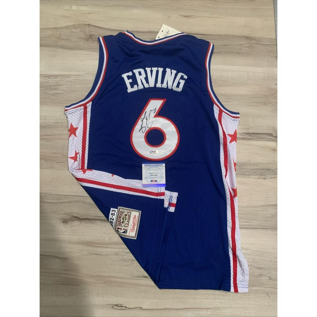 Julius Erving Philadelphia 76ers Signed Jersey (PSA COA) (1 of 2)