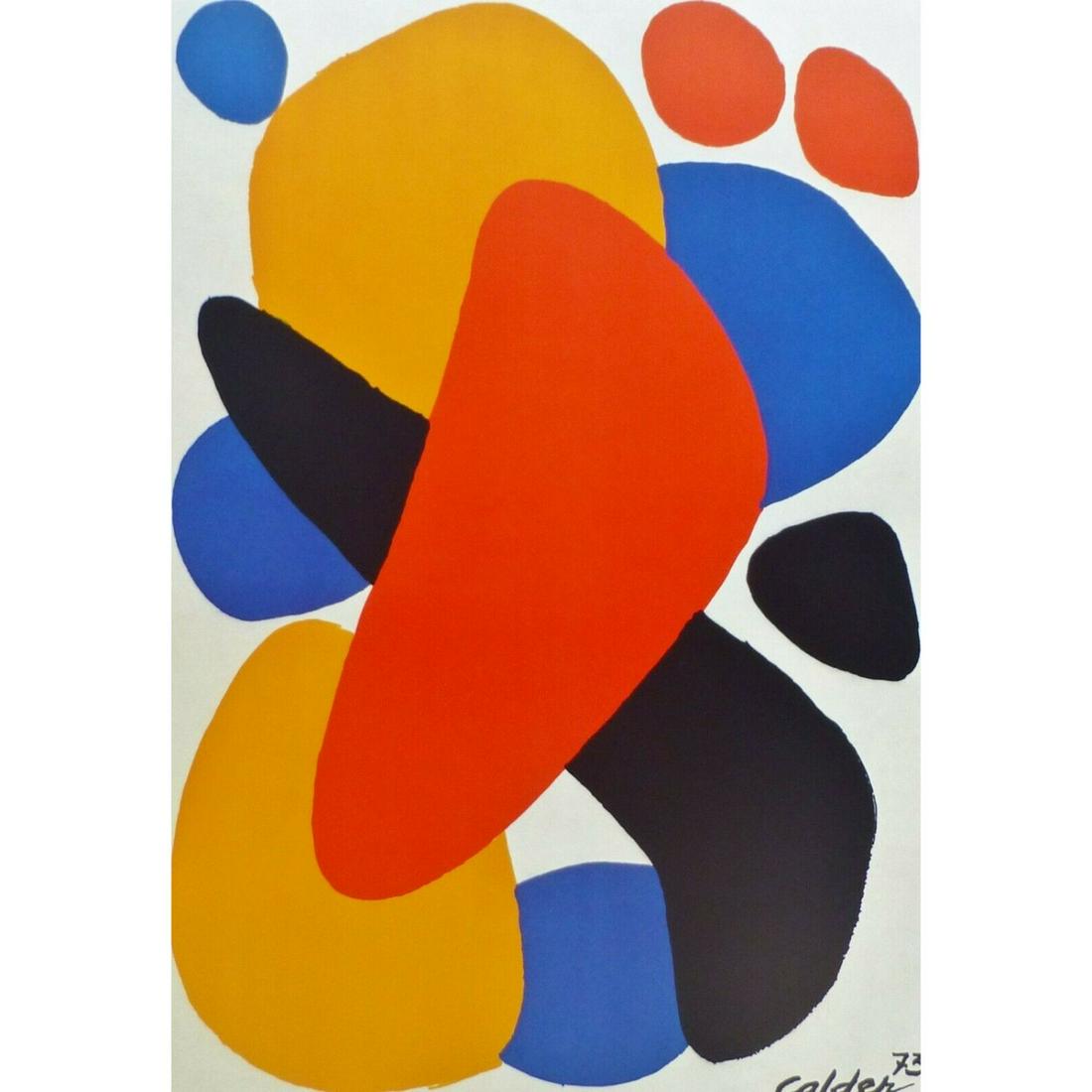 1977 Alexander Calder "Boomerang Tel Aviv" Plate Signed (OFFSET LITHOGRAPH POSTER) (27X20) (1 of 3)