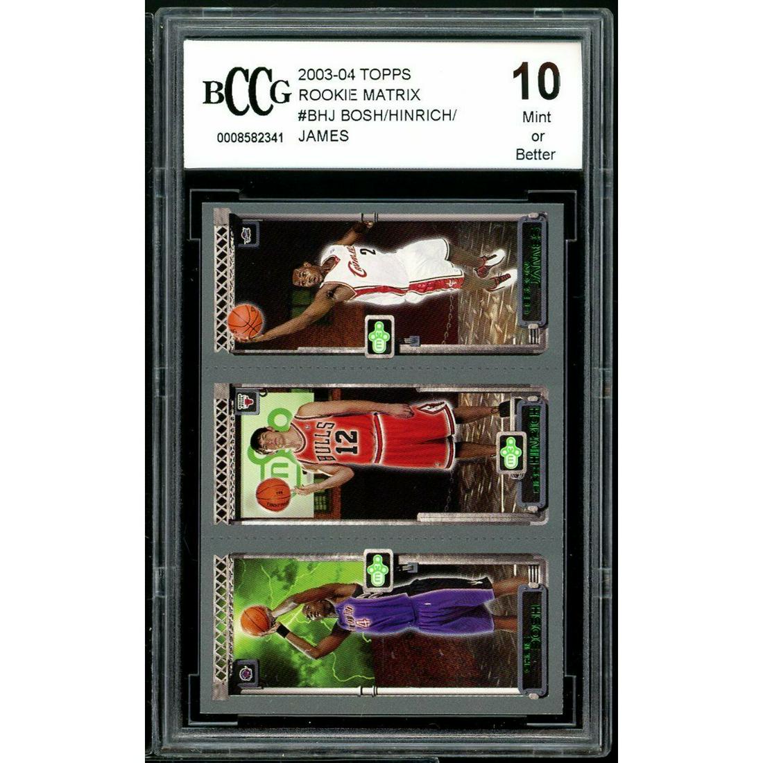 2003-04 Topps Rookie Matrix #BHJ Lebron James Rookie Card BCCG 10: 2003-04 Topps Rookie Matrix #BHJ Lebron James Rookie Card BCCG 10