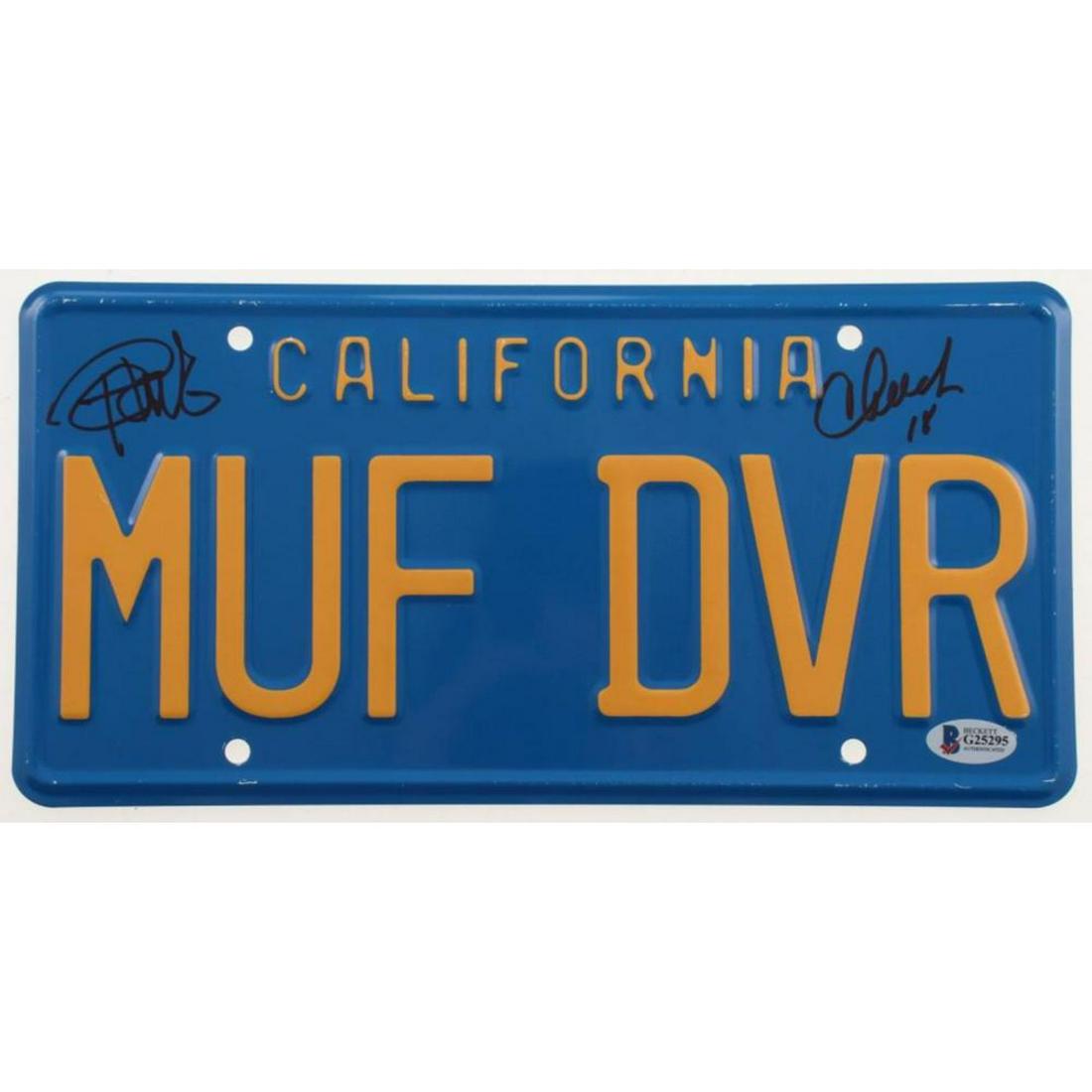 Cheech Marin & Tommy Chong Signed "Up in Smoke" License Plate (Beckett COA): Cheech Marin & Tommy Chong Signed "Up in Smoke" License Plate (Beckett COA)