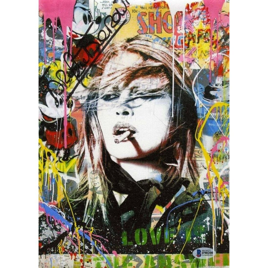 Brigitte Bardot Mr Brainwash Autographed Signed Poster Print Beckett BAS (1 of 1)