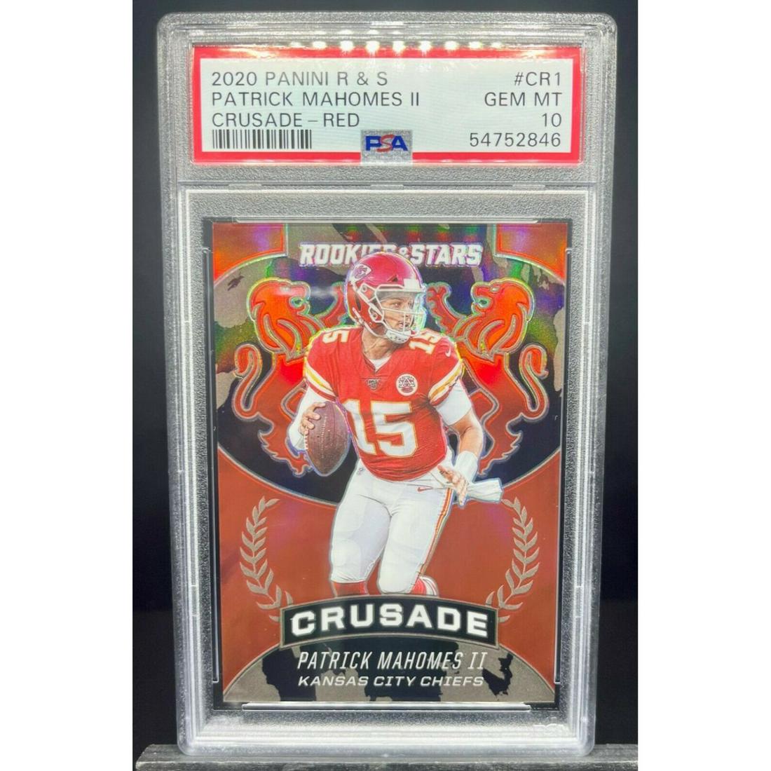 2020 Panini Rookies Stars Patrick Mahomes Crusade Red Prizm /75 PSA 10 (1 of 2)