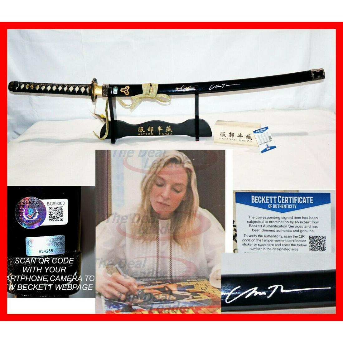 Uma Thurman Signed Kill Bill Hattori Hanzo Bride Sword Prop Beckett BAS: Uma Thurman Signed Kill Bill Hattori Hanzo Bride Sword Prop Beckett BAS