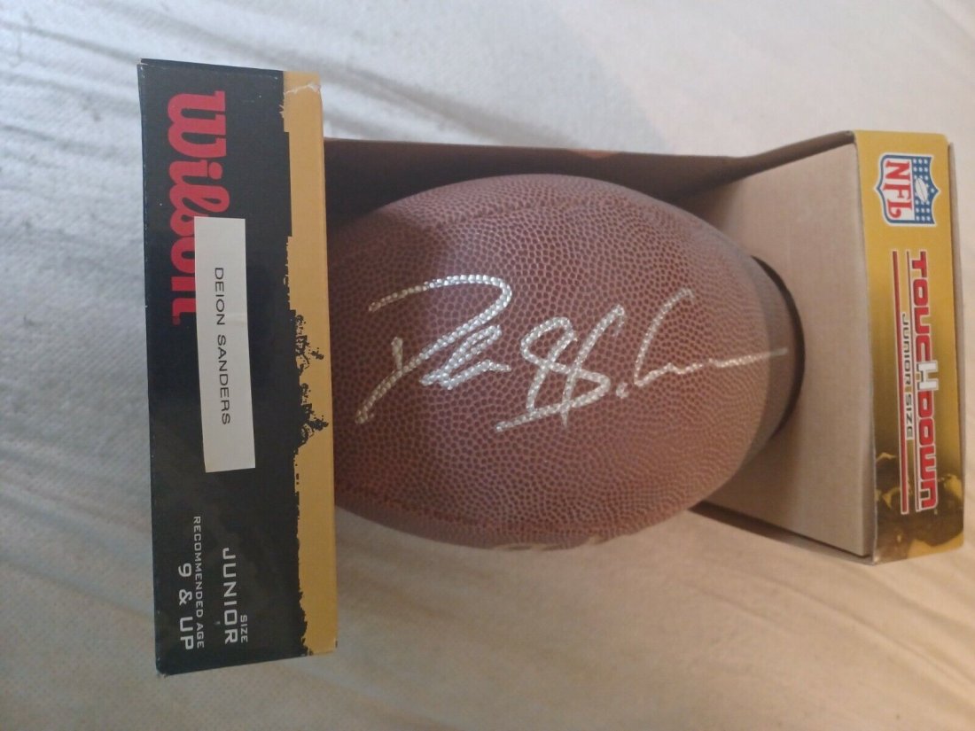 Deion Sanders Signed Football (JSA LOA) (1 of 2)